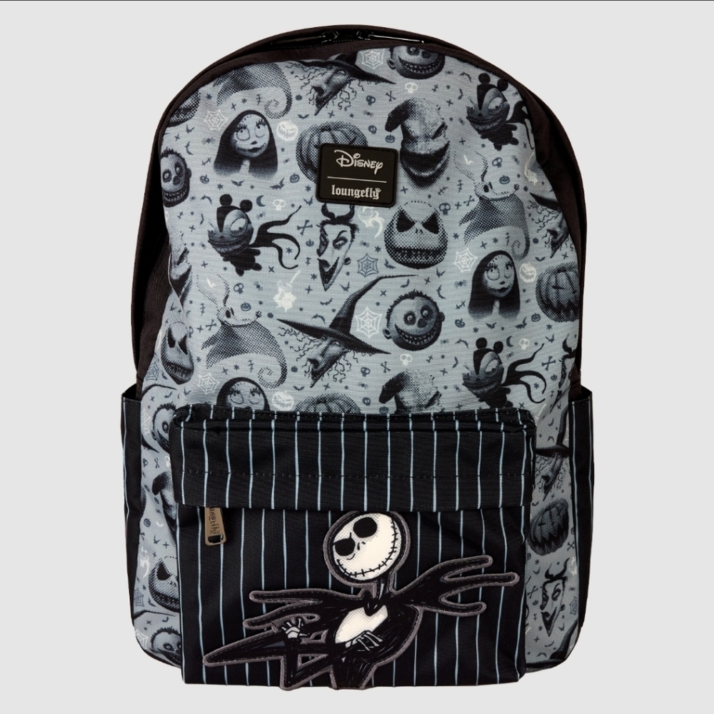 Loungefly Disney NBC Jack Skellington Full Size Nylon Backpack NWT